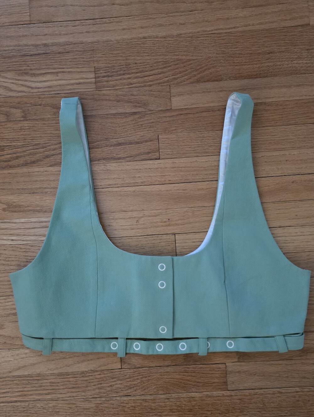 Ganni - Women's Cotton Suiting Top - Color Peapod, Size 6
